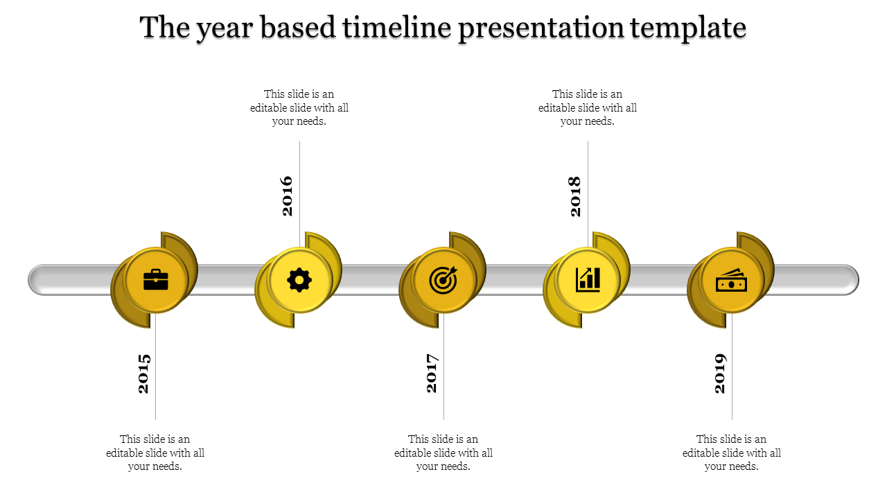 Our Predesigned Timeline Presentation Template Slide